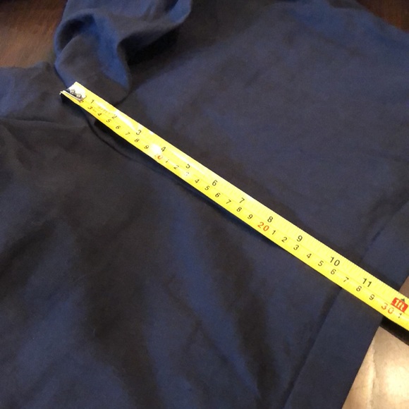 Theory Linen blend pull-on, front pockets, elastic back/waist, faux fly pants - Picture 7 of 8